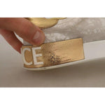 Dolce & Gabbana White Portofino Mother Of Pearl Sneakers Casual Shoes LA9278-36