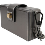 Dolce & Gabbana Metallic Gray Calfskin Leather DG BOX Shoulder Bag BAG8282