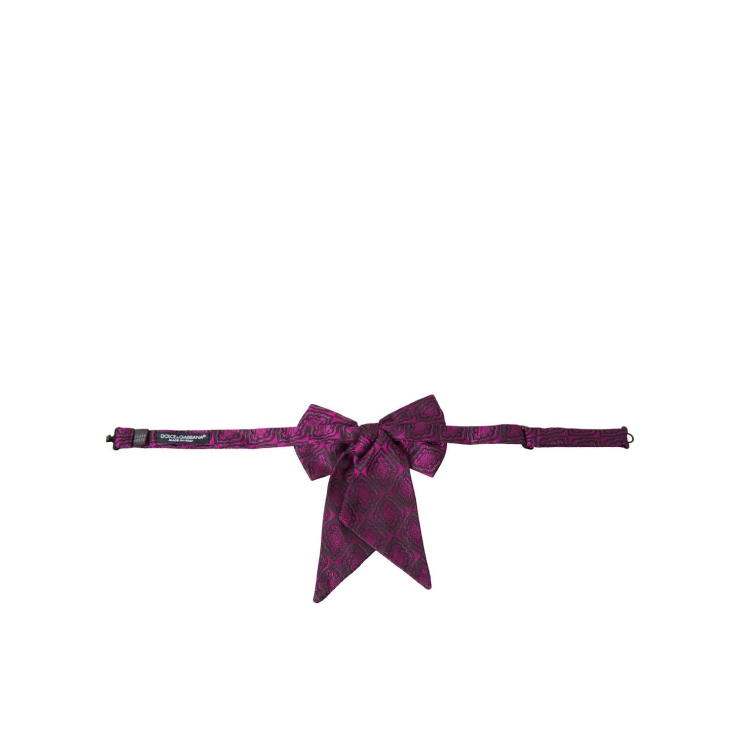 Dolce & Gabbana Purple Ribbon Silk Adjustable Neck Men Bow Tie FT3839