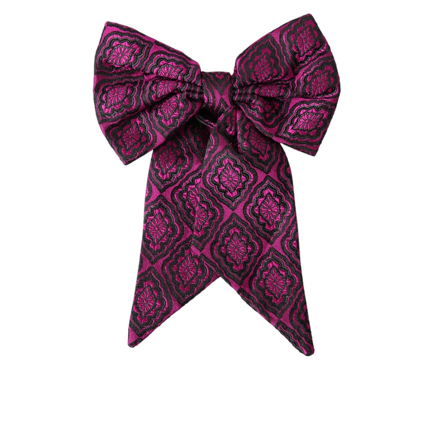 Dolce & Gabbana Purple Ribbon Silk Adjustable Neck Men Bow Tie FT3839