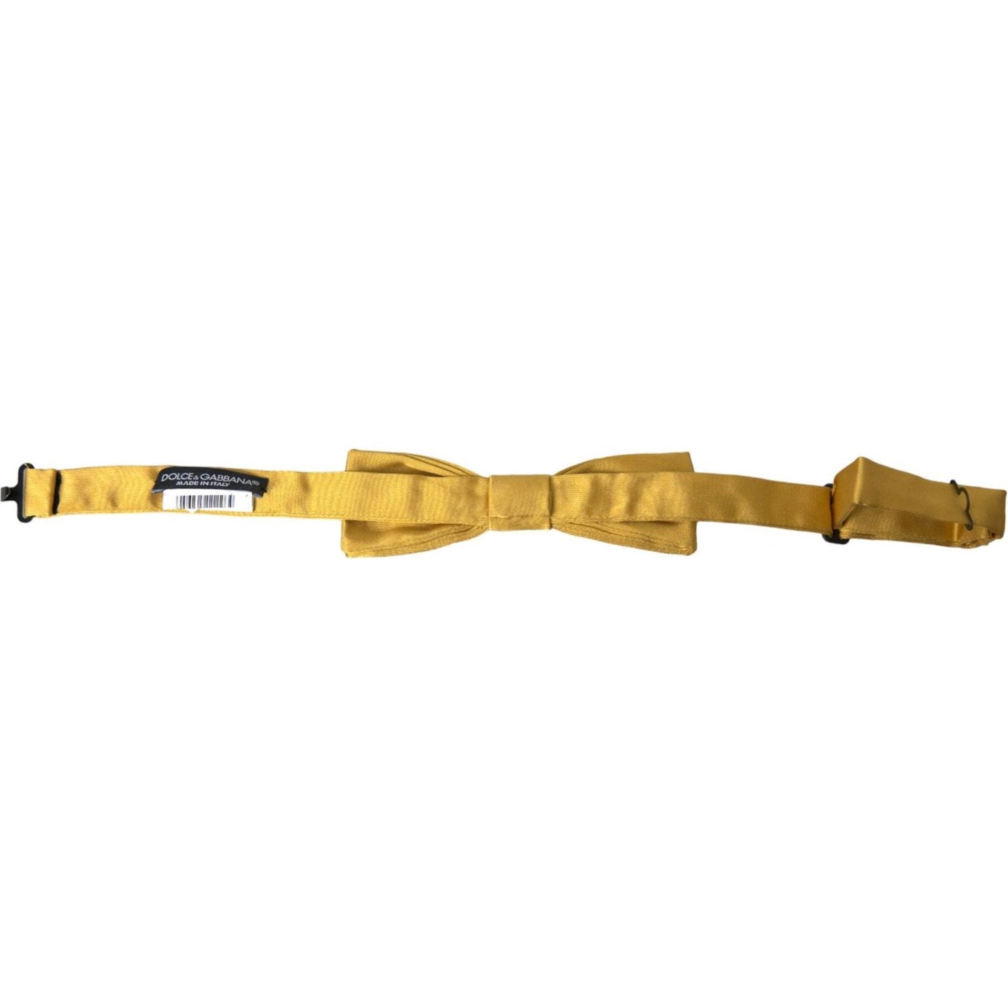 Dolce & Gabbana Yellow Silk Adjustable Neck Men Bow Tie FT3842