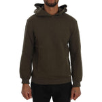 Daniele Alessandrini Green Pullover Hodded Cotton Sweater TSH1342-3