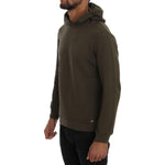 Daniele Alessandrini Green Pullover Hodded Cotton Sweater TSH1342-3