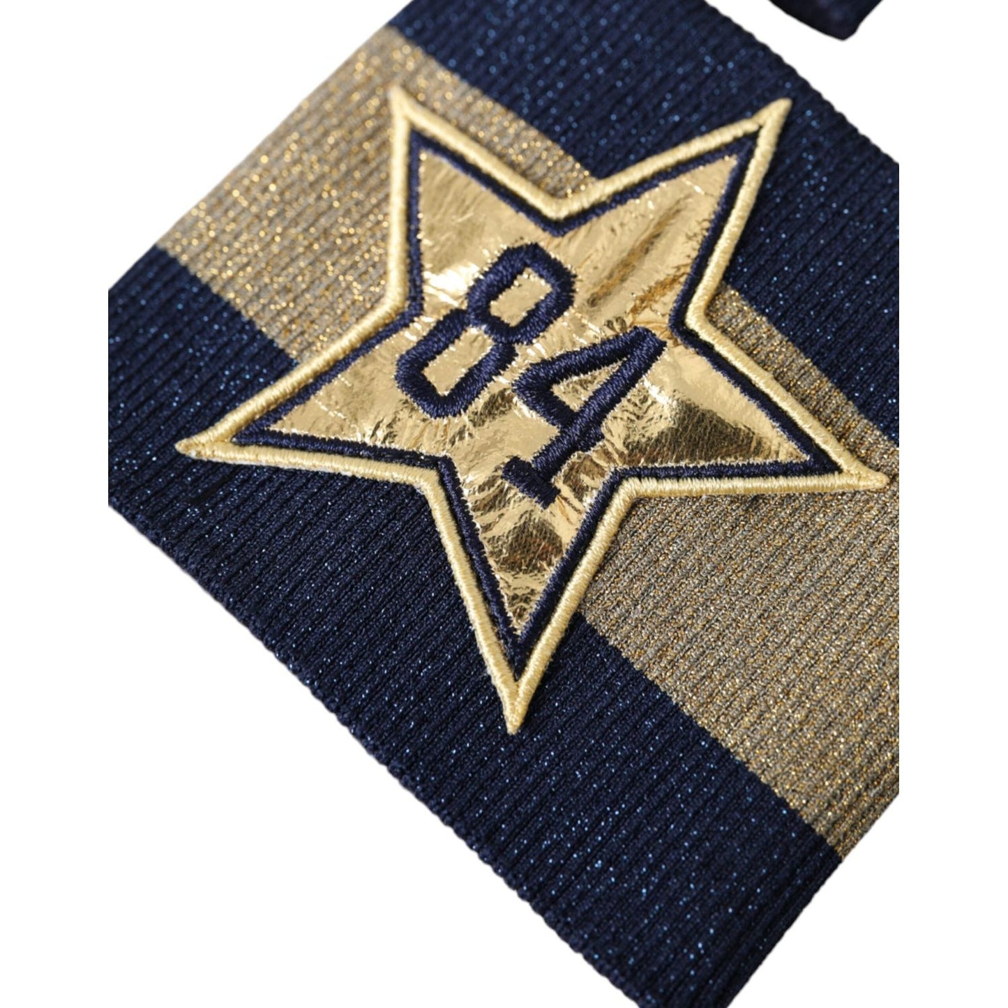 Dolce & Gabbana Black Gold Logo Star 84 Viscose Wristband LB30152