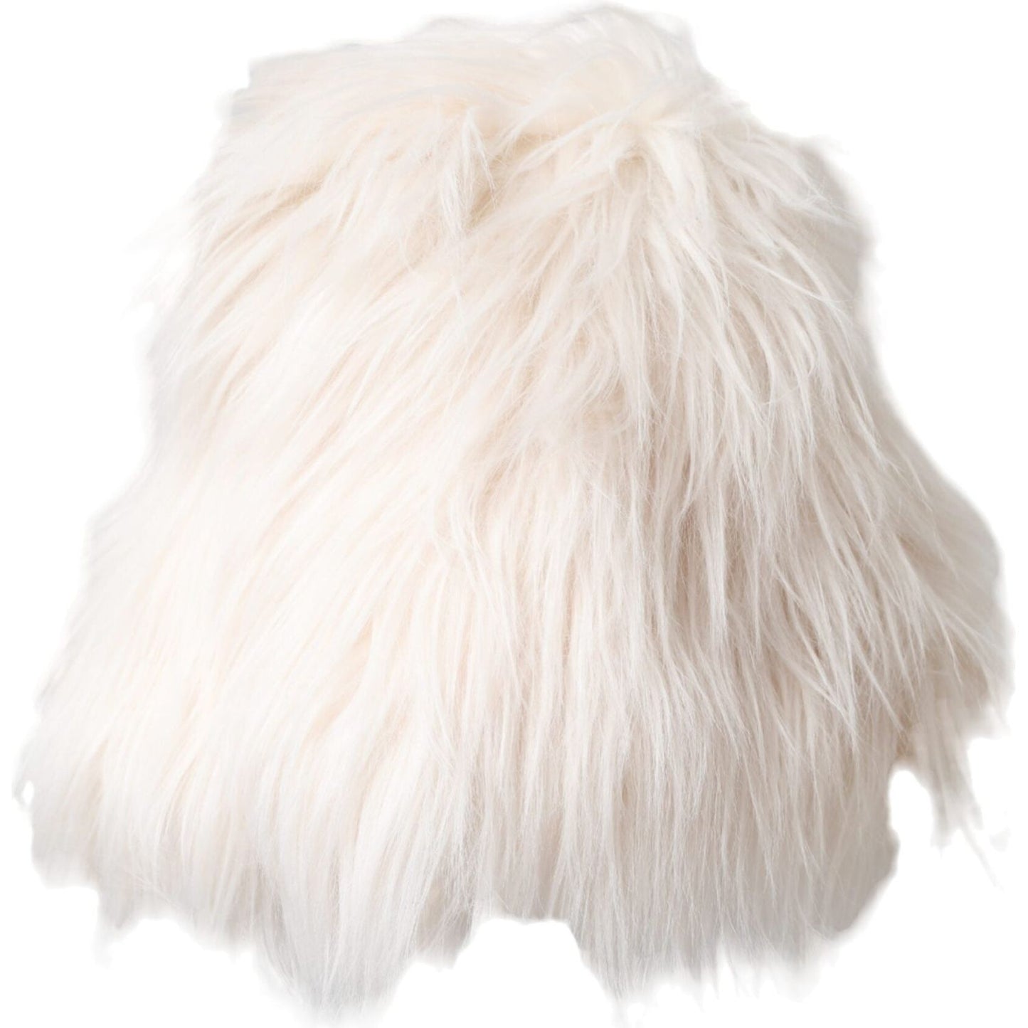 Dolce & Gabbana White Acrylic Fur Womens Bucket Hat HAT9575-58