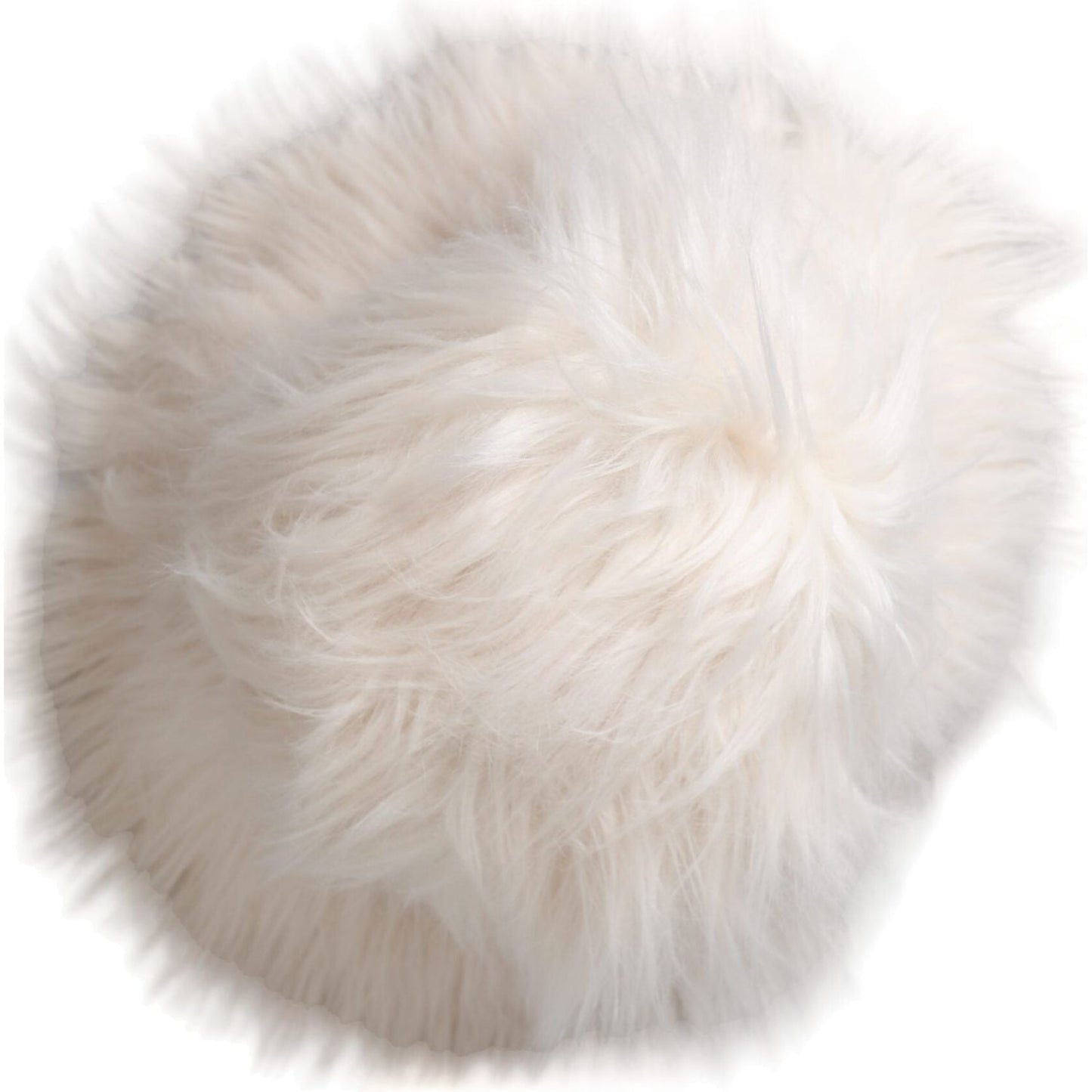 Dolce & Gabbana White Acrylic Fur Womens Bucket Hat HAT9575-58