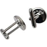 Dolce & Gabbana Silver Plated Brass Round Pin Men Cufflinks SMY10214