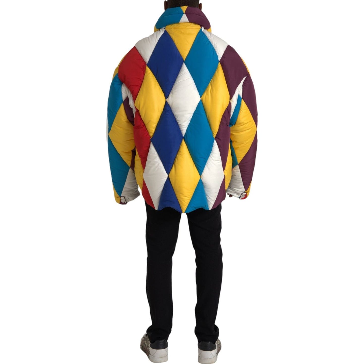 Dolce & Gabbana Multicolor Windbreaker Puffer Jacket Men JKT3827-52