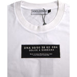 Dolce & Gabbana White Cotton DG Applique Men Casual T-shirt TSH86249-50