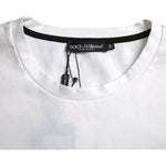 Dolce & Gabbana White Red Lips Print Cotton Men T-shirt TSH86289-50