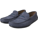 Dolce & Gabbana Blue Calf Leather Slip On Moccasin Shoes MV5690-41.5
