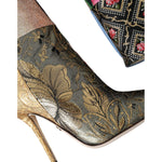 Dolce & Gabbana Multicolor Patchwork Print Heeled Boots Shoes LA11148-36