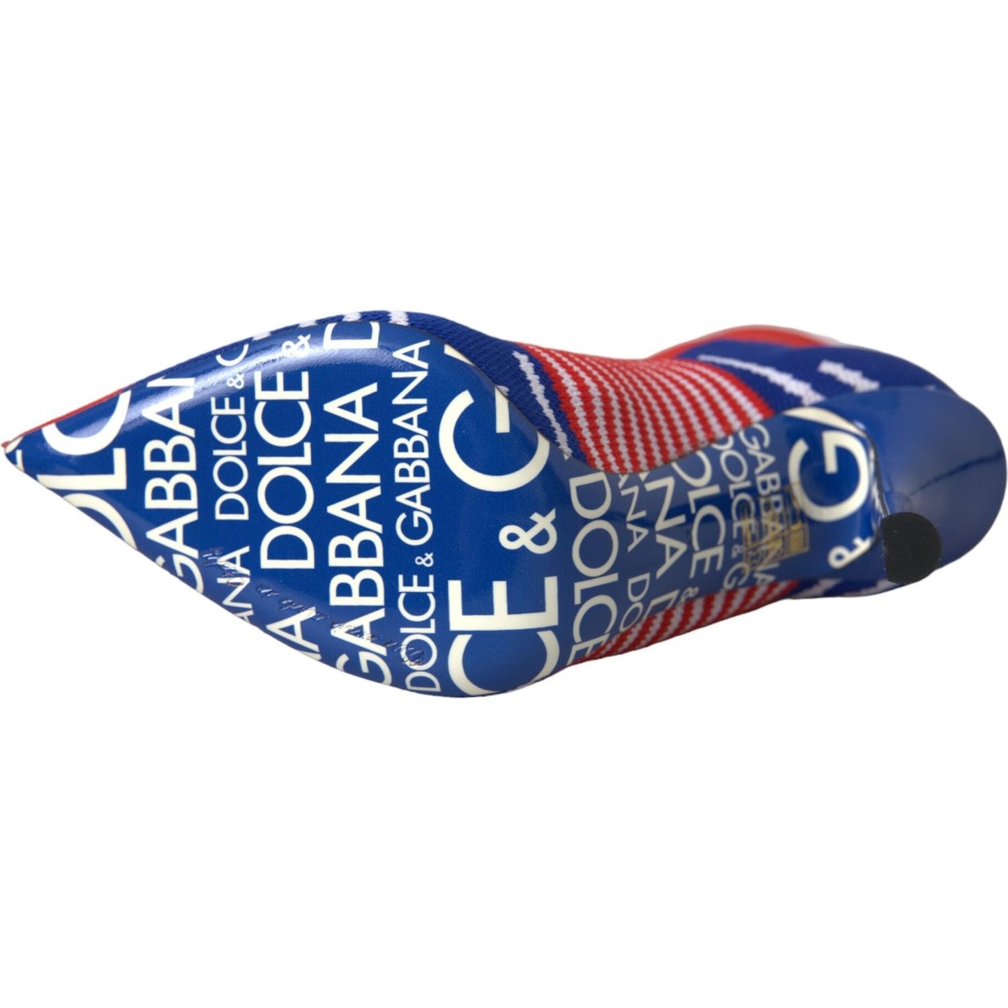 Dolce & Gabbana Red Blue Stretch Sock Style Ankle Boots Logo Shoes LA11124-35