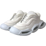 Dolce & Gabbana White Padded Fabric Wave Low Top Sneakers Shoes LA11169-39