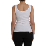 Ermanno Scervino White Cotton Sleevelesss Tank Casual Top TSH84030-M