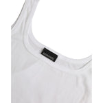 Ermanno Scervino White Cotton Sleevelesss Tank Casual Top TSH84030-M
