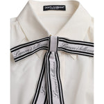 Dolce & Gabbana Off White Long Sleeve Button Down Blouse Top TSH851997-46
