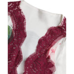 Dolce & Gabbana White Floral Lace Silk Short Sleeves Top TSH852024-42