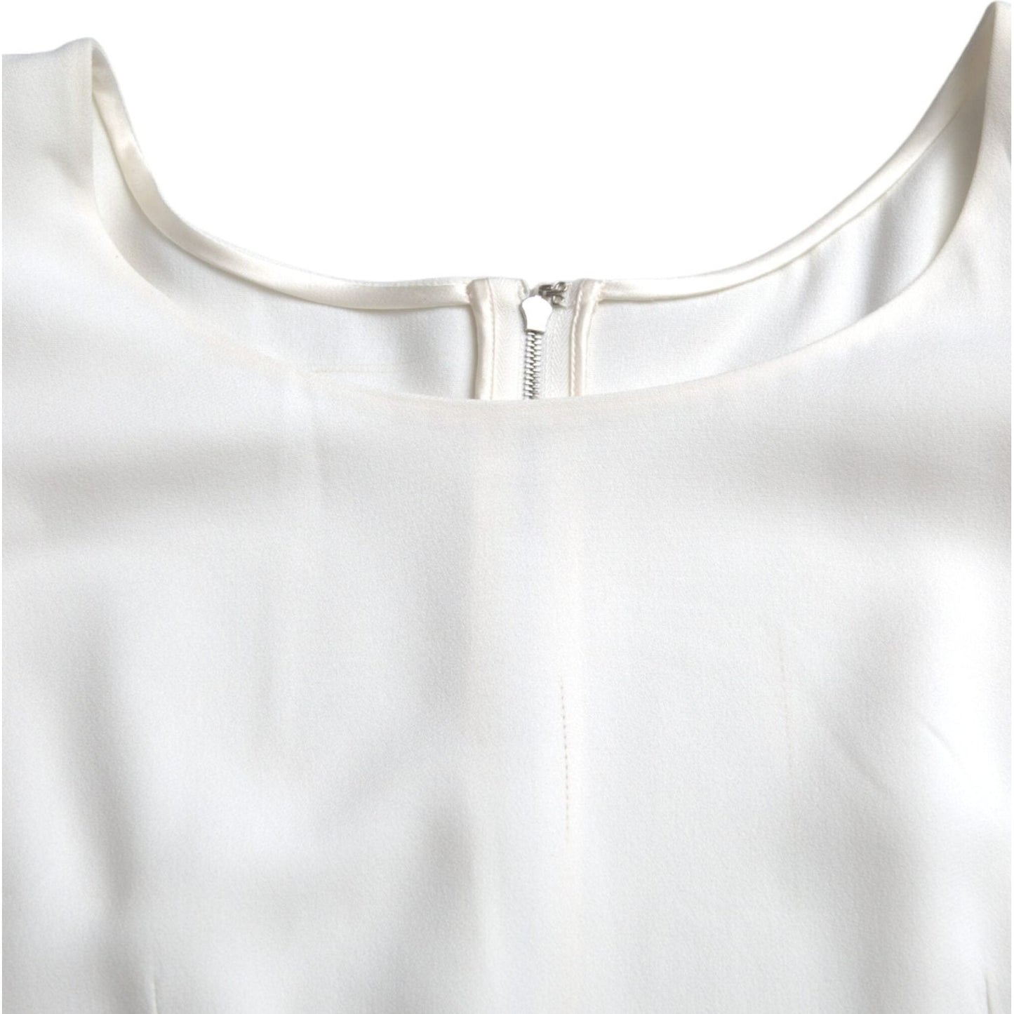 Dolce & Gabbana White Viscose Round Neck Short Sleeves Top TSH852018-36