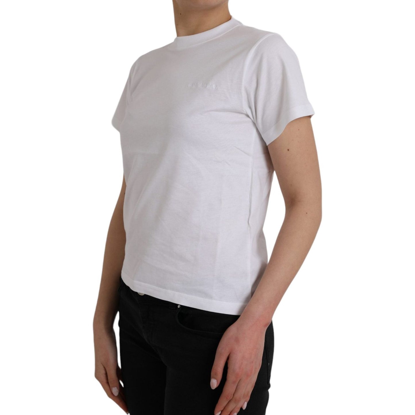 Balenciaga White Cotton Crew Neck Short Sleeves Tee T-shirt TSH84997-L