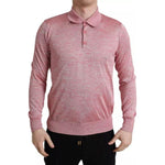 Dolce & Gabbana Pink Polyester Collared Men Pullover Sweater TSH85144-50