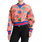 Dolce & Gabbana Salmon Pink Logo Print Sweatshirt Sweater TSH84261-38