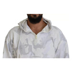 Dolce & Gabbana White Camouflage Hooded Sweatshirt Sweater TSH83999-48