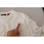 Dolce & Gabbana White Logo Embossed Cotton Sweatshirt Sweater TSH7460-40