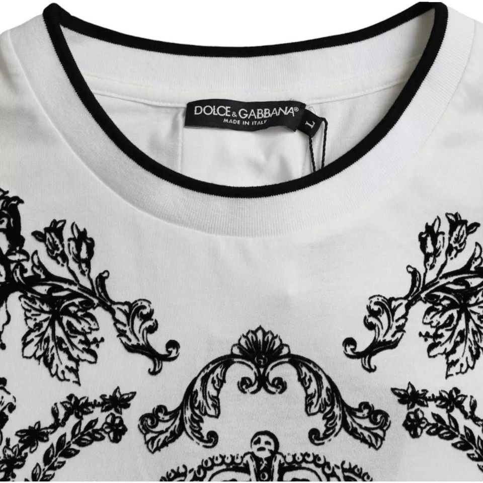 Dolce & Gabbana White Lion Crown Logo Cotton Crewneck T-shirt TSH851904-50