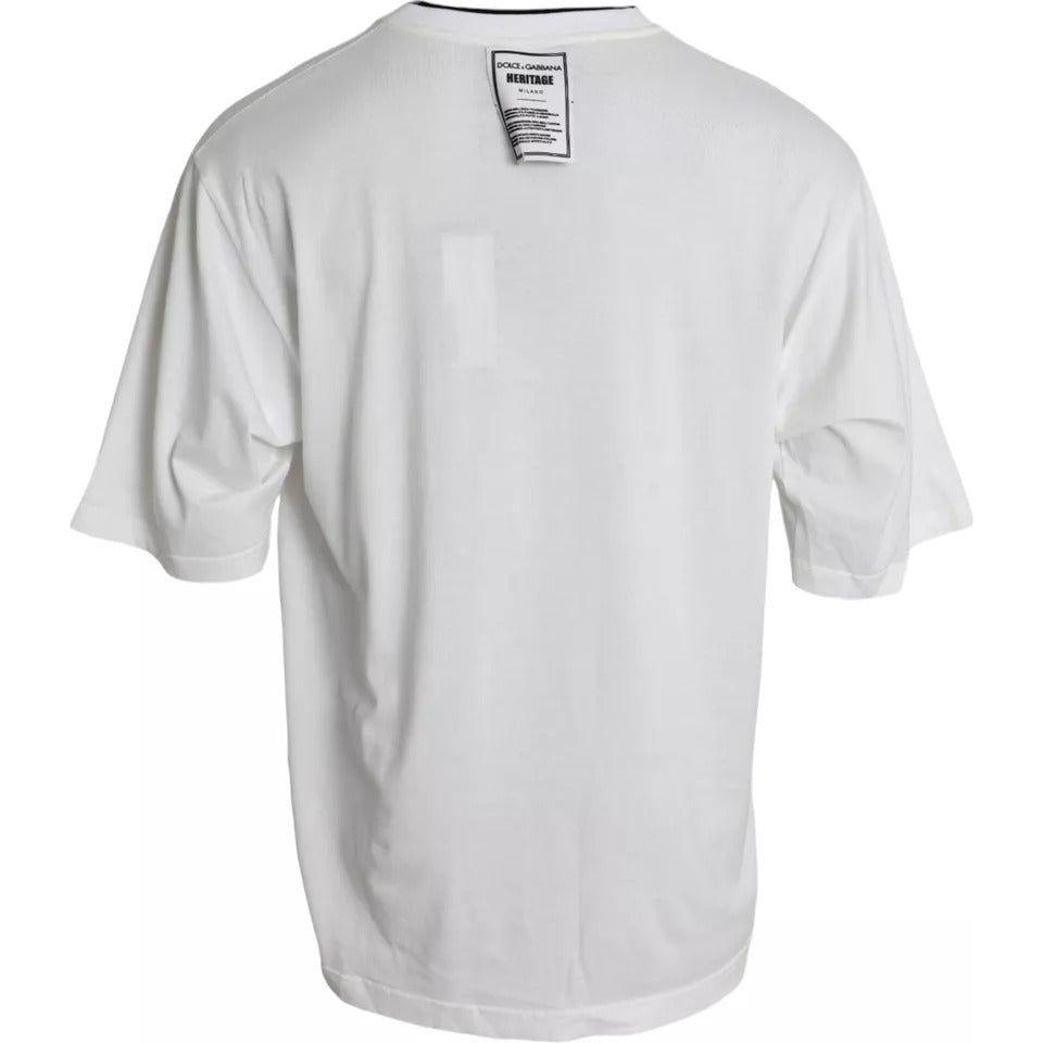 Dolce & Gabbana White Lion Crown Logo Cotton Crewneck T-shirt TSH851904-50