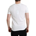 Dolce & Gabbana White Logo Embossed Crew Neck Short Sleeves T-shirt TSH84660-44