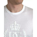 Dolce & Gabbana White Logo Embossed Crew Neck Short Sleeves T-shirt TSH84660-44