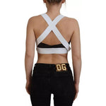 Dolce & Gabbana White Viscose Sleeveless Cropped Bustier Top TSH83767-40