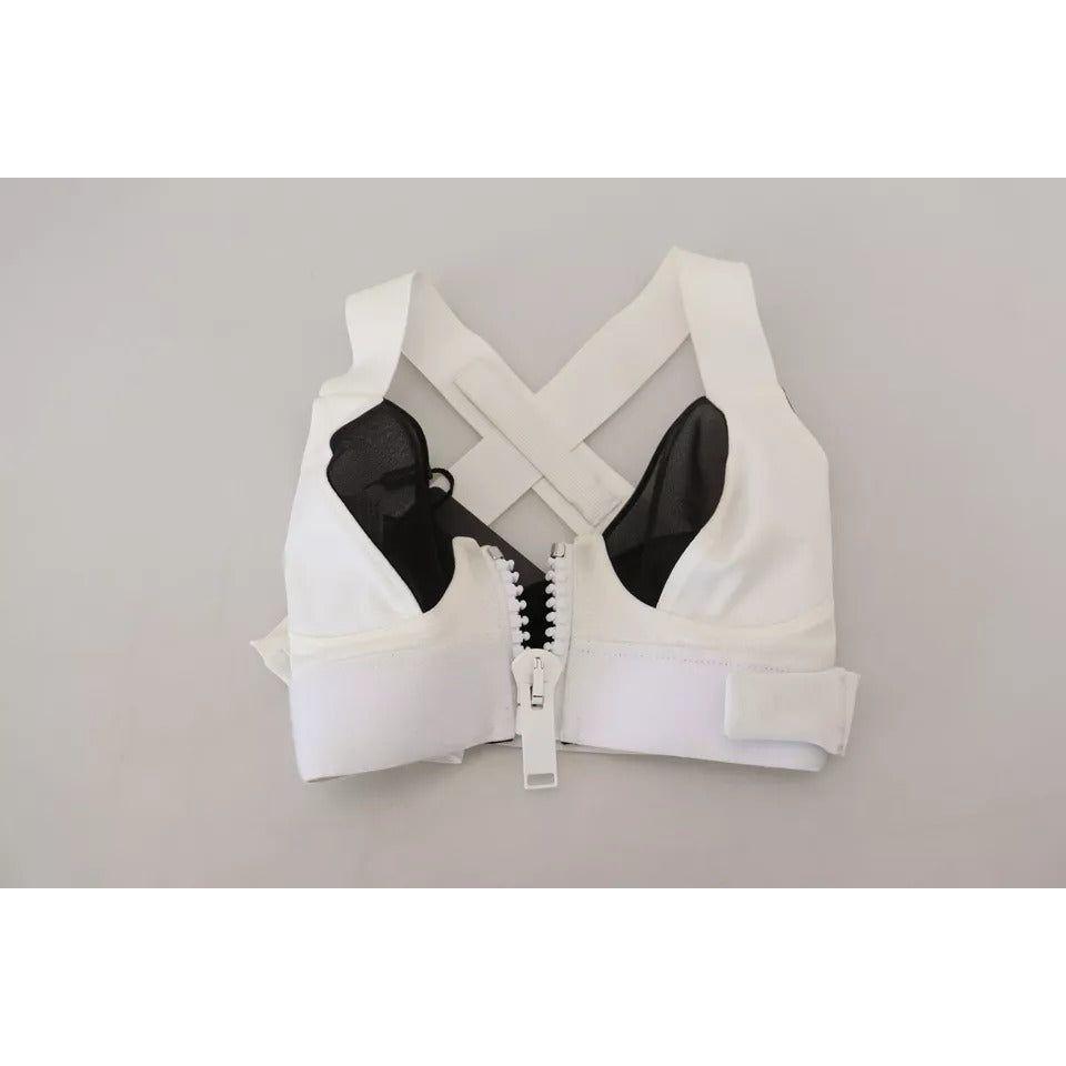 Dolce & Gabbana White Viscose Sleeveless Cropped Bustier Top TSH83767-40
