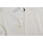 Dolce & Gabbana White Blouse Ascot Collar Shirt Silk Top TSH6026-39