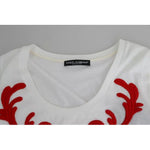 Dolce & Gabbana White Cotton Heart Applique Sleeveless Tank Top TSH5767-44