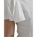 Dolce & Gabbana White Viscose Round Neck Short Sleeves Top TSH852029-44