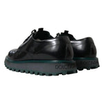 Dolce & Gabbana Black Leather Derby Formal Dress Shoes MV5310-42
