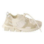 Dolce & Gabbana White Fabric Suede Sorrento Lace Up Sneakers Shoes MV4622-40