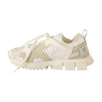 Dolce & Gabbana White Fabric Suede Sorrento Lace Up Sneakers Shoes MV4622-40