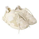 Dolce & Gabbana White Fabric Suede Sorrento Lace Up Sneakers Shoes MV4622-40