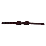 Dolce & Gabbana Bordeaux Silk Adjustable Neck Men Bow Tie FT3763