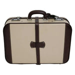 Dolce & Gabbana Brown Beige Leather Mens Travel Suitcase Luggage Bag VAS12339
