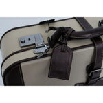 Dolce & Gabbana Brown Beige Leather Mens Travel Suitcase Luggage Bag VAS12339