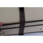 Dolce & Gabbana Brown Beige Leather Mens Travel Suitcase Luggage Bag VAS12339