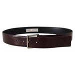 Dolce & Gabbana Dark Brown Leather Logo Engraved Metal Buckle Belt BEL8605-85