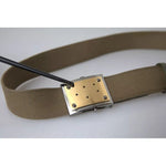 Dolce & Gabbana Brown Canvas Square Metal Buckle Men Belt BEL9135-90