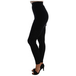 Dolce & Gabbana Black Cashmere Silk Stretch Tights Stockings SCS209-5