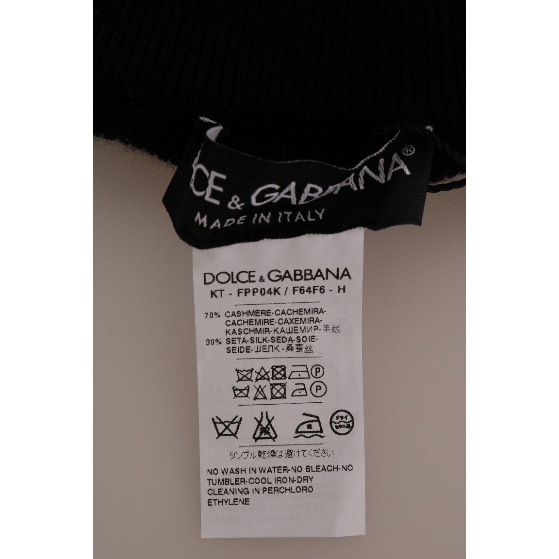 Dolce & Gabbana Black Cashmere Silk Stretch Tights Stockings SCS209-5
