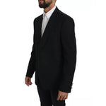 Dolce & Gabbana Black Single Breasted Formal Coat Blazer KOS1621-52